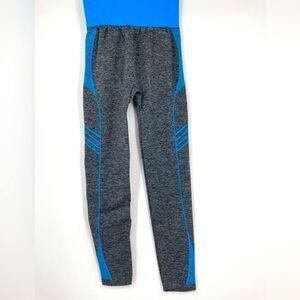 New Mix Blue/Gray Seamless Athletic Leggings One Size Like New